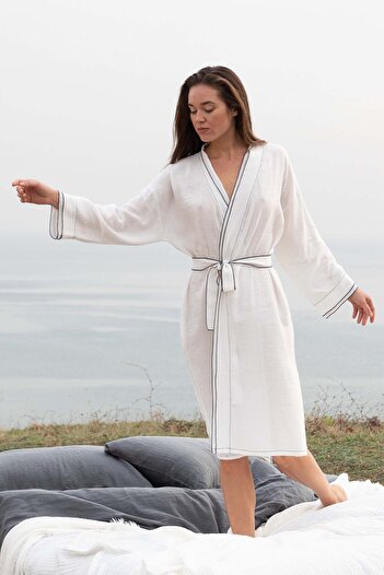 JOJOMIA Lole Women's Dressing Gown / Kimono Cream-Anthracite
