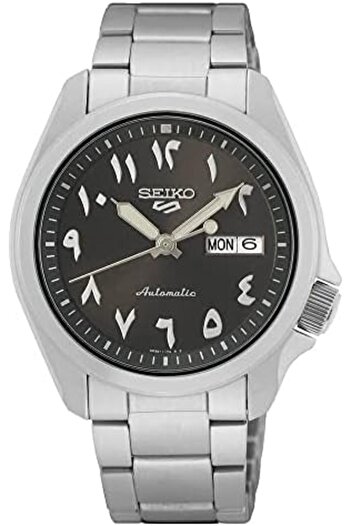 Seiko 5 Sports Automatic Arabic Grey Dial Watch For Men Srph47K1