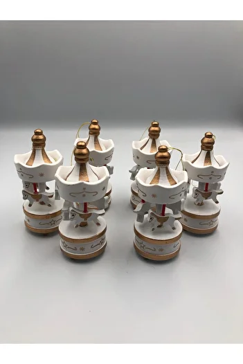 DUCK HOBY Набір з 6 штук «Коник на конях» Міні-білий Ностальгічний Ручна робота Сувенір Різдвяний подарунок Спеціальний день