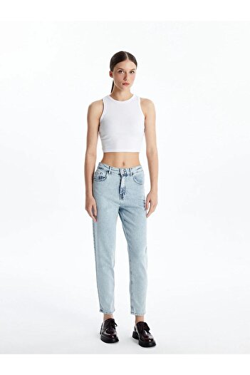LC Waikiki Lcw Vision Crew Neck Textured Women's Crop (S5)