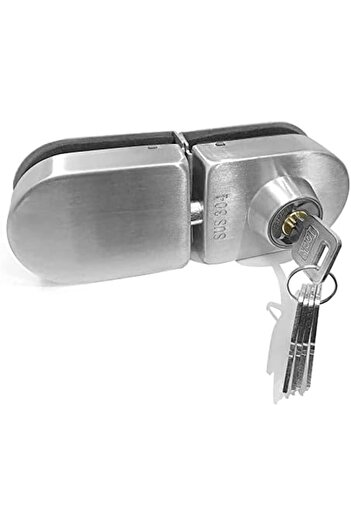 Generic Glass door lock Glass To Glass With 5 Keys Only Fit 8mm -12mm Thickness Glass Shower room bathroom l