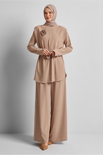 Alvina Brooch Detail Trousers Suit 44758