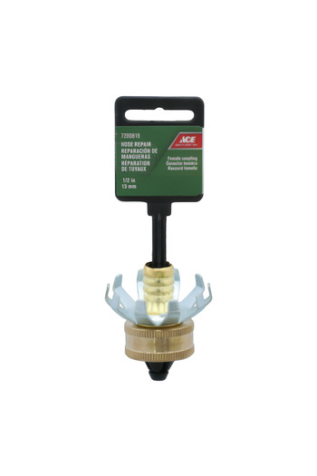 ACE 1/2inch Female Clinch Hose Connector Gold and Silver