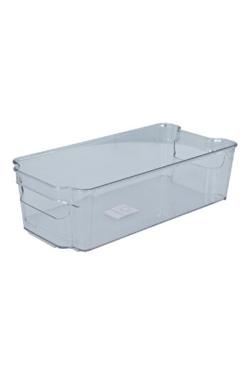 Felli Stackable Easy to Clean Long Lasting Plastic Fridge Storage Organizer Clear