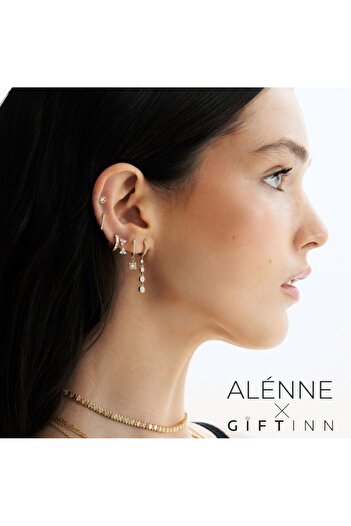 Fay Yamaner 14 Ayar Altın Mavi Taşlı Helix Piercing