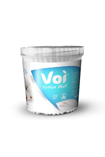 VOI Cotton Buds 200pcs | 7.5 cm Length | Soft Cotton Tips | Durable Plastic Sticks