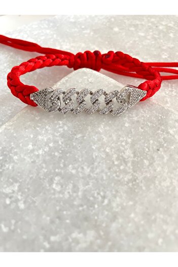 By Selen Suyolcu Zircon Stone Chain Model Bracelet