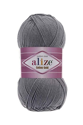 ALİZE COTTON GOLD Hand Knitting Yarn Cotton Gold Charcoal Gray 100g