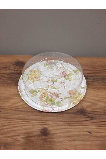 Keramika Ceramic Cake Jar 2 Pieces Plate and Jar