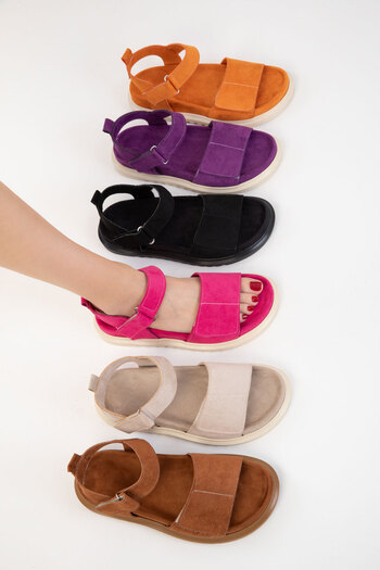 SOHO Fuchsia Suede Women's Sandals 20696