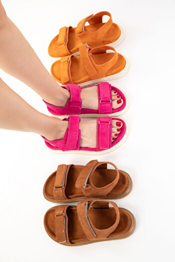 SOHO Fuchsia Suede Women's Sandals 20694