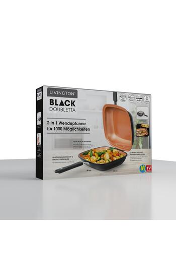 Mediashop Double Frying Pan Set Doubletta Livington Black Basic 3496