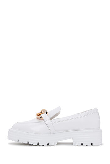 Derimod White Thick Sole Women's Loafer - Masculine 24sfe400618