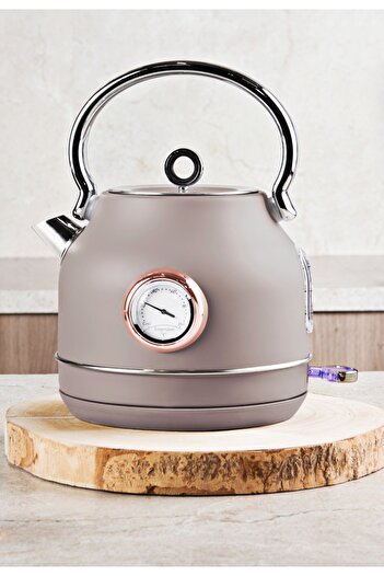 Berlinger Fierbator Electric Kettle With Thermometer 1,7 L Stainless Steel Taupe Collection