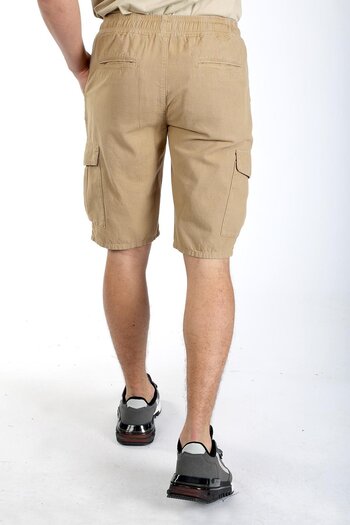 Lee Cooper Newso Ανδρικό 100% βαμβακερό υφαντό σορτς Camel