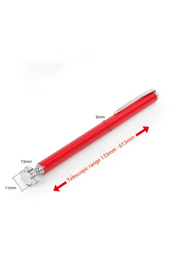 Choice 5 LB Red Foldable Strong Magnetic Pickup Tool Metal Flexible Pick Up Tool Suction Bar Magnet Spring