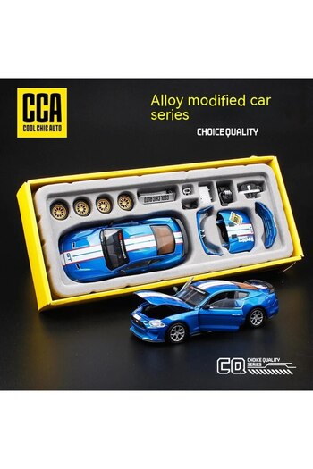 Choice BLUE CCA DIY Customizable 1:43 Scale Ford Mustang Alloy Car Model Kit - Unique Racing Car Collectibl