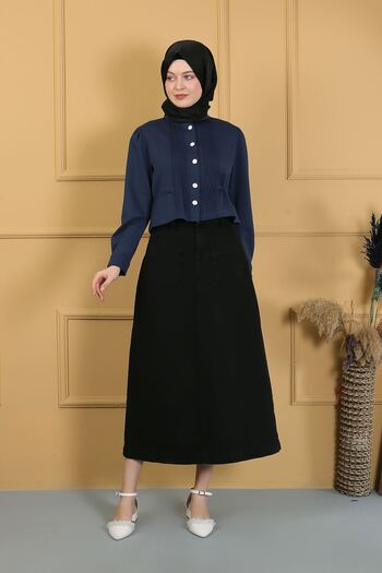 VELLICHOR Tested Skirt Dark Black