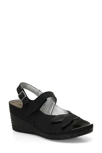 Polaris 166322.Z4FX - Black Women's Comfort Sandals
