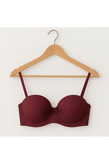 enmodaiçgiyim Burgundy Unpadded Women's Bra