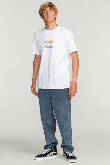 BİLLABONG Ανδρικό κοντομάνικο μπλουζάκι Team Wave Tees White