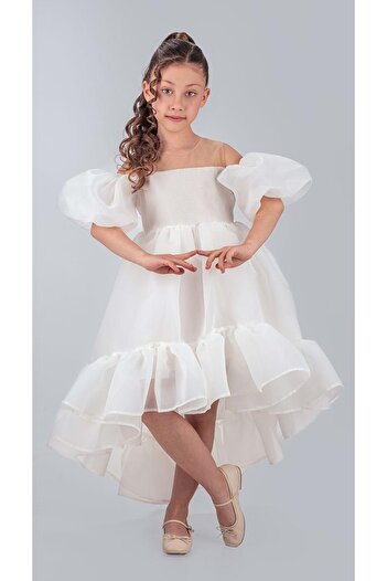 Mnk Baby&Kids Arisvi Girl's Evening Dress M00738 White