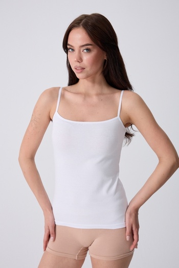 MrrMajestic Lycra Combed Single Jersey Women's Undershirt Set of 3 (Closed Back - Black - White - Skin)