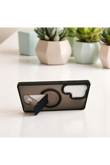 Gtech Flickstand Magsafe Case, Compatible With Samsung Galaxy S25 Ultra, Tpu Polycarbonate, Frosted,black