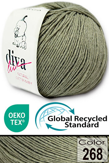 Diva İplik Premium Amigurumi Bebé Soft Cotton Knitted Cotton Rope - Çağla Green