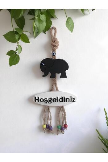 Grimsi Black Elephant Decorative Welcome Door Wall Ornament