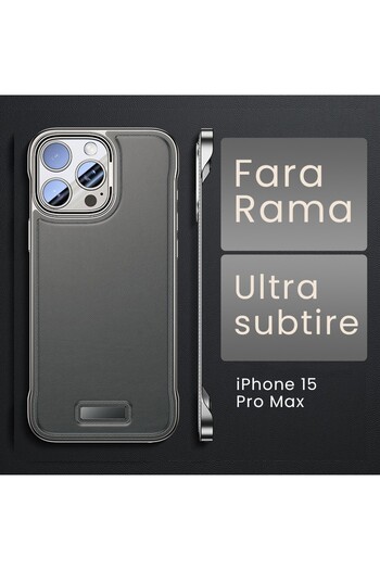 Flippy Case for iPhone 15 Pro Max, Flippy, Modern Design without edges, PU Leather, Slim, Gray