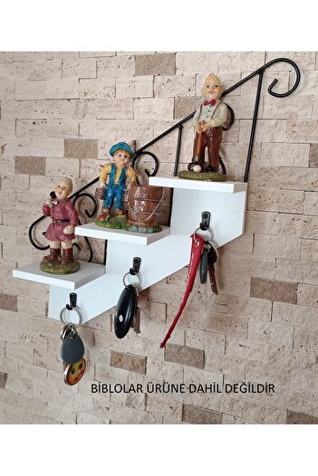 Royal Hediyelik Floral Pattern Decorative Keychain Hanger - Ladder Model (NOT INCLUDING BIBLES PRODUCT)