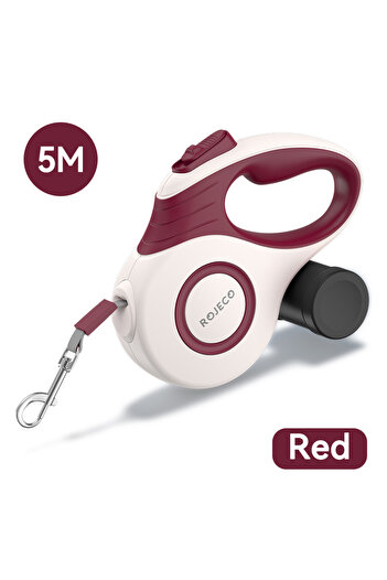 Choice 5M Red ROJECO Automatic Retractable Dog Leash 3M/5M Extendable Rope For Outdoor Travel Walking Hikin