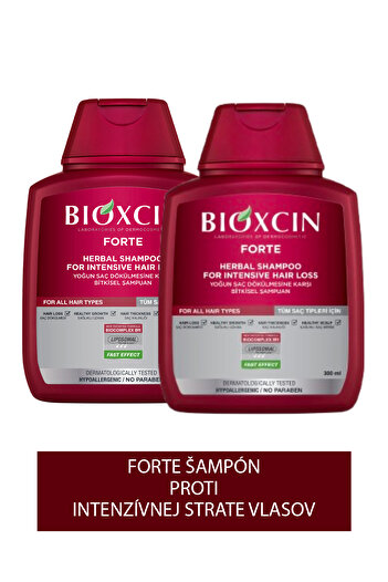 Bioxcin Forte Strong 2 ks šampón proti intenzívnemu vypadávaniu vlasov - 2 x 300 ml