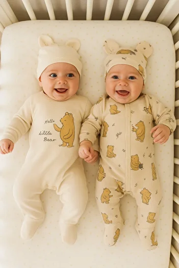 Cherub Baby Little Bear Baby Double Jumpsuit Set