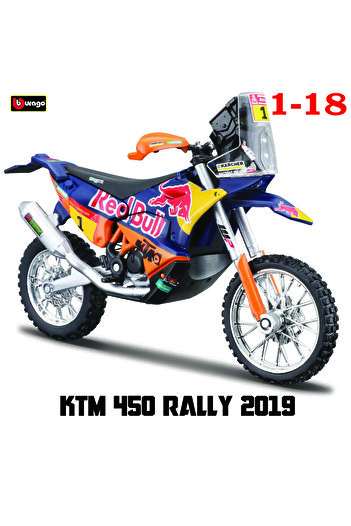 Choice1 KTM 450 Rally 2019 Bburago 1:18 Red Bull KTM 450 Rally KTM 450 SX-F 2018 authorized simulation alloy