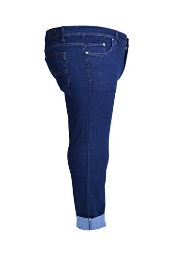 DostumGiyim Bugi Star Black Classic Fit Plus Size High Waist Regular Leg Men's Jeans