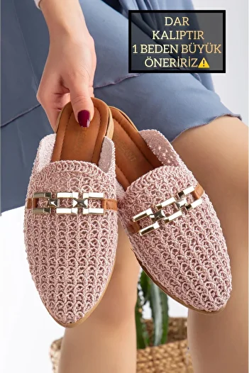 Slipcat Women's Lace Embroidered Chain House Slippers Outdoor Slippers