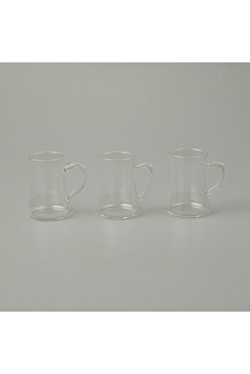 Paçi Keyif 3-Piece Glass Mug - Transparent - 200 ml
