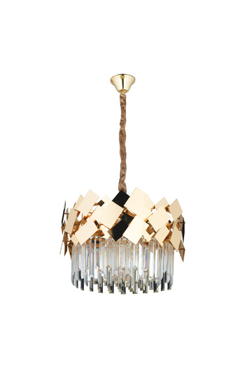 Apliqa HubRom Crystal Chandelier, ROSHAN 21036-50Y 50x90 cm 6xE14-40W Gold
