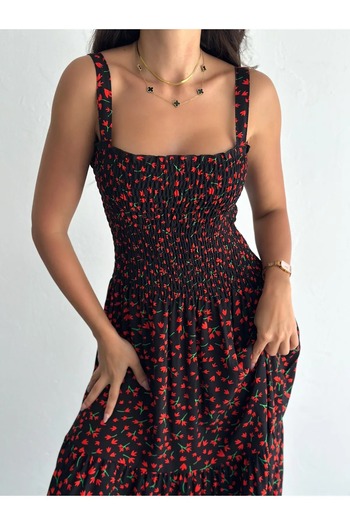 misslike fashion Gimped Hanging Floor Dress Woven Viscose Fabric 125 cm