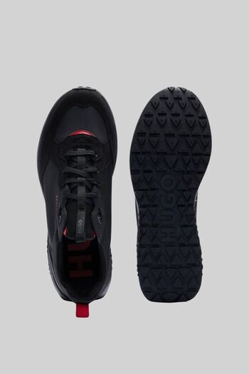 HUGO Marka Logolu Bağcıklı Erkek Sneaker Siyah