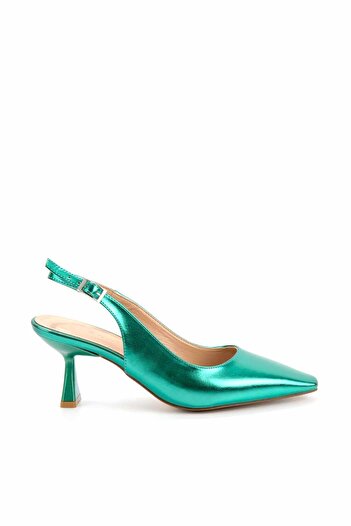 Bambi Shiny Green Women's Classic Heeled Shoes K01232150209