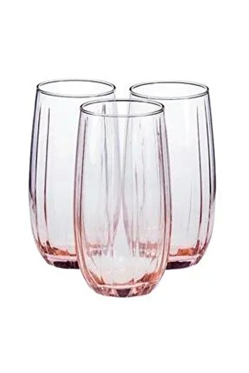 Paşabahçe Linka Meşrubat Bardağı Pembe 3'lü