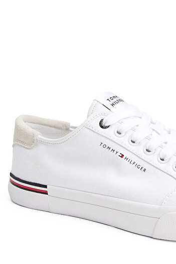 Tommy Hilfiger Tommy Hilfiger Pamuklu Logolu Sneaker Ayakkabı Erkek AYAKKABI FM0FM05398 YBS