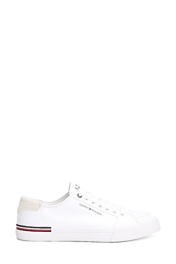 Tommy Hilfiger Tommy Hilfiger Pamuklu Logolu Sneaker Ayakkabı Erkek AYAKKABI FM0FM05398 YBS