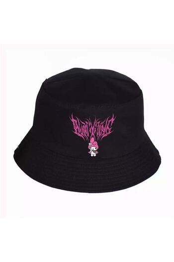 Köstebek Sanrio My Melody Anime - Black Bucket Hat