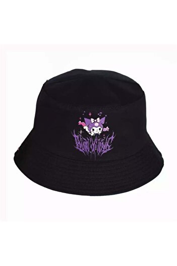 Köstebek Anime Harajuku Kuromi Gothic Bucket Hat