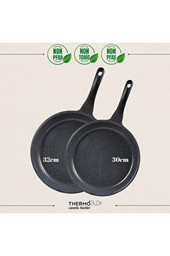 ThermoAD | Maxi Tava Set | 30 cm - 32 cm | Graneu Serisi | Gri