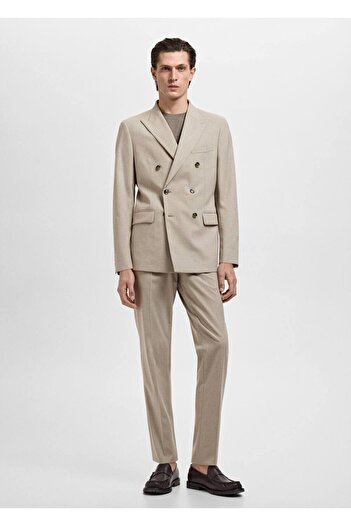 MANGO Man Slim Fit Monaco Double Breasted Blazer Jacket